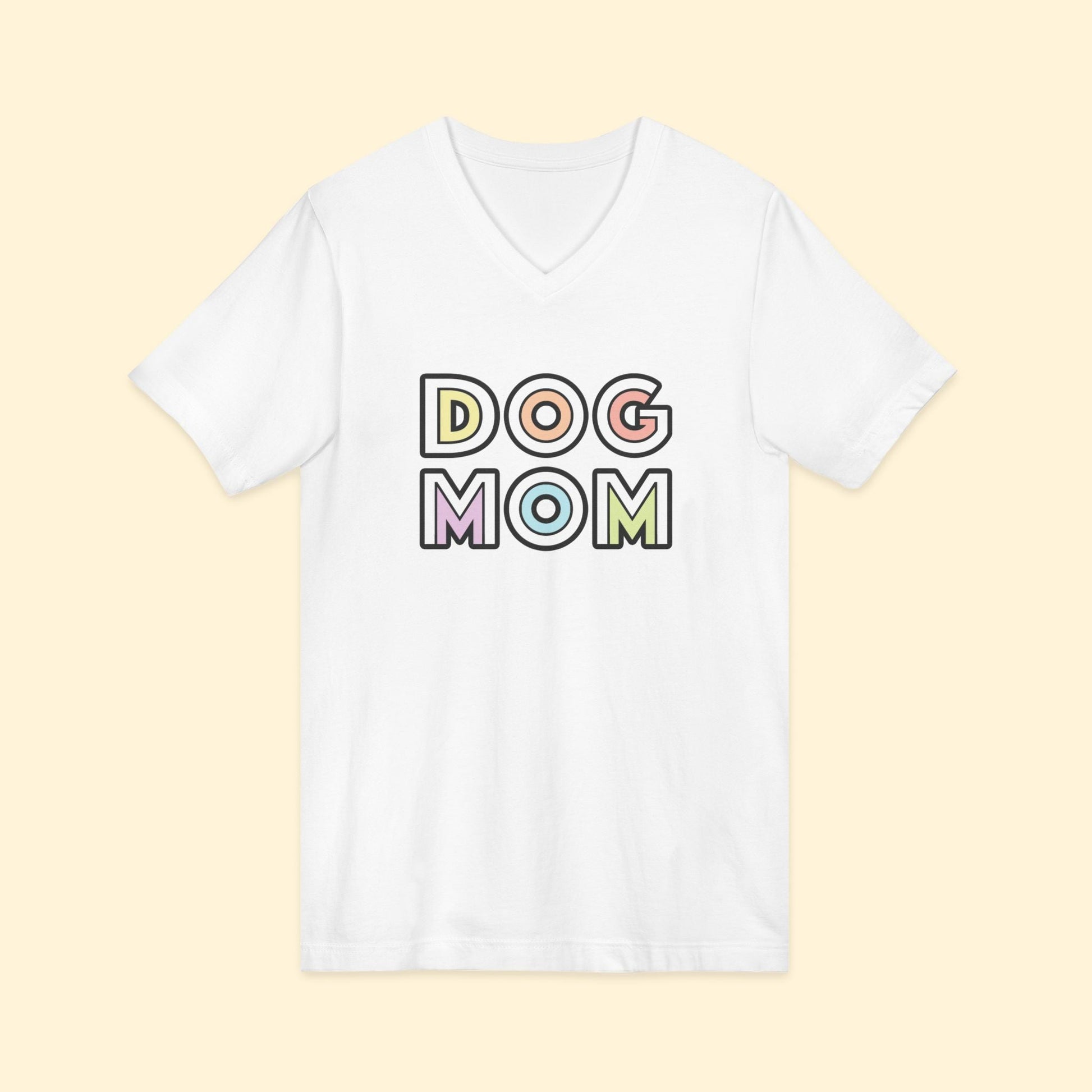 Dog Mom Retro | Unisex V - Neck Tee - Detezi Designs - 18050938149261600479