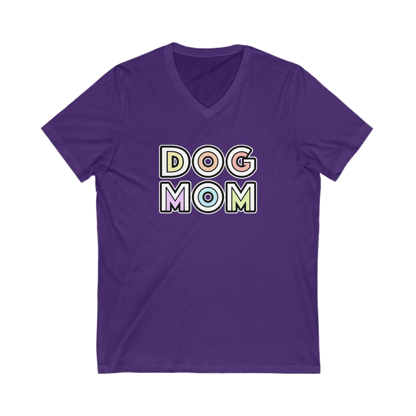 Dog Mom Retro | Unisex V - Neck Tee - Detezi Designs - 21091181171993092384