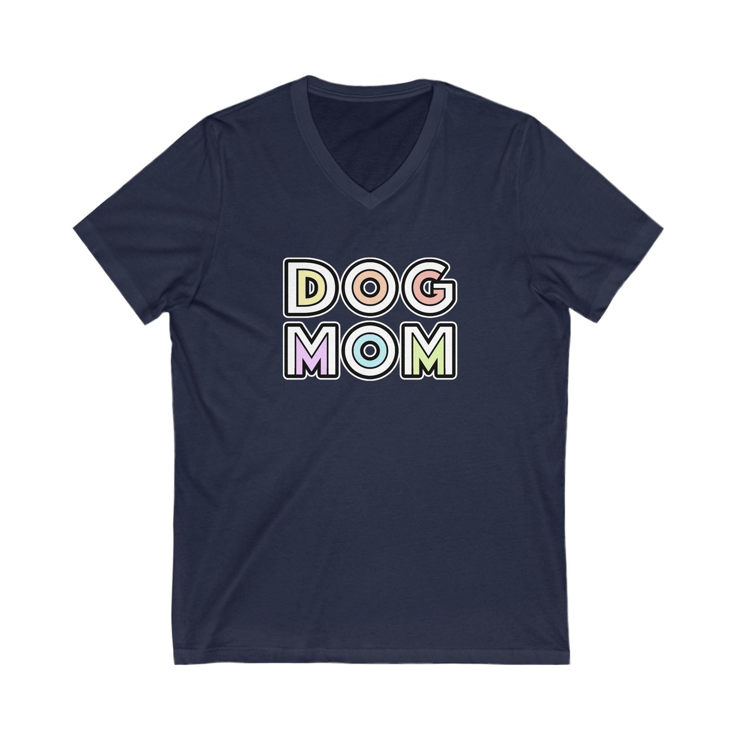 Dog Mom Retro | Unisex V - Neck Tee - Detezi Designs - 73330576188397697772