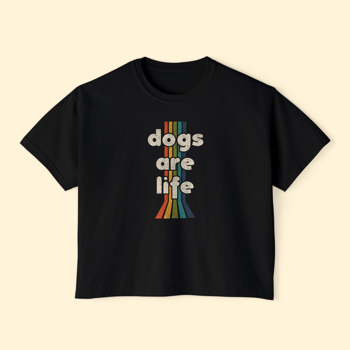 Dogs Are Life | Comfort Colors Boxy Tee - Detezi Designs - 17949217501330424334
