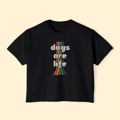 Dogs Are Life | Comfort Colors Boxy Tee - Detezi Designs - 17949217501330424334