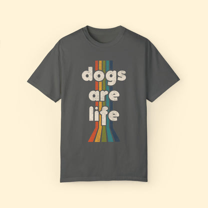 Dogs Are Life | Comfort Colors Unisex T-shirt - Detezi Designs - 17397778214596833818