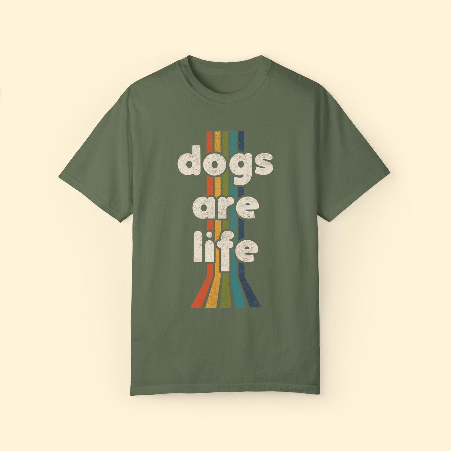 Dogs Are Life | Comfort Colors Unisex T-shirt - Detezi Designs - 23698064479588336761