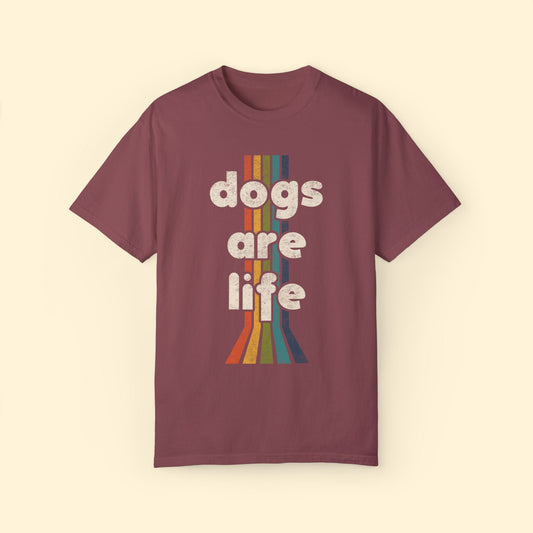 Dogs Are Life | Comfort Colors Unisex T-shirt - Detezi Designs - 32506544536232447906