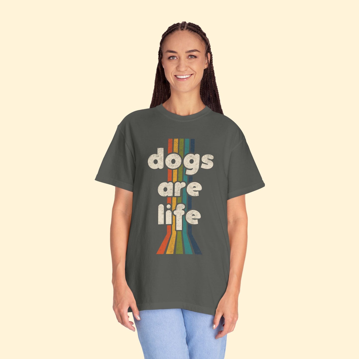 Dogs Are Life | Comfort Colors Unisex T-shirt - Detezi Designs - 39916364703592015660