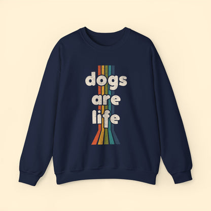 Dogs Are Life | Crewneck Sweatshirt - Detezi Designs-20812491769948842579