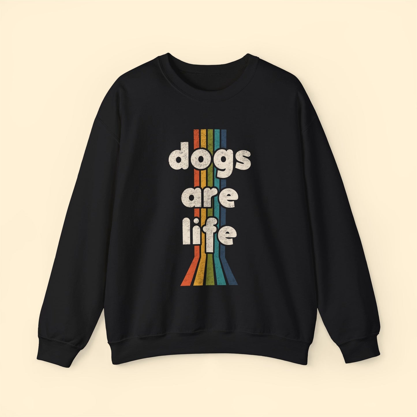 Dogs Are Life | Crewneck Sweatshirt - Detezi Designs-33661358549520701152