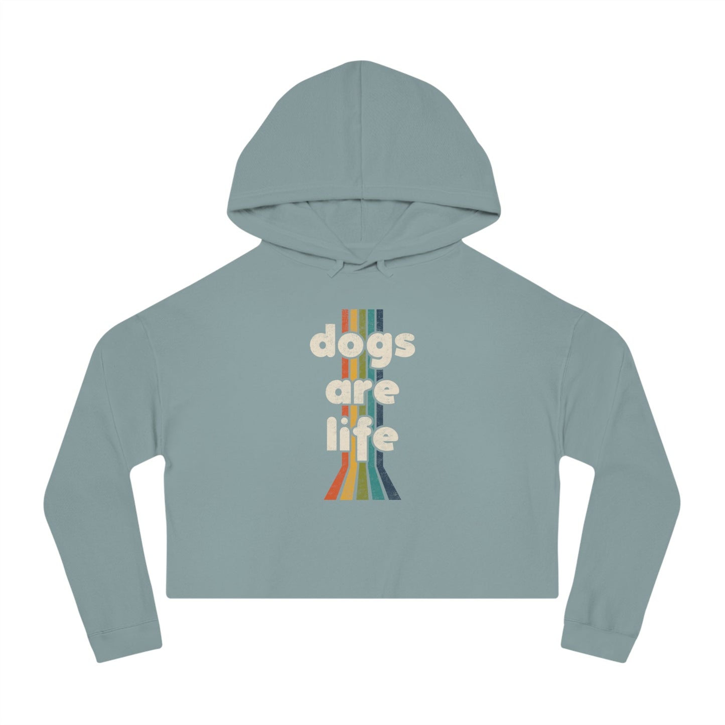 Dogs Are Life | Cropped Hooded Sweatshirt - Detezi Designs - 26874345595366990123