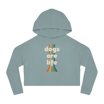 Dogs Are Life | Cropped Hooded Sweatshirt - Detezi Designs - 26874345595366990123