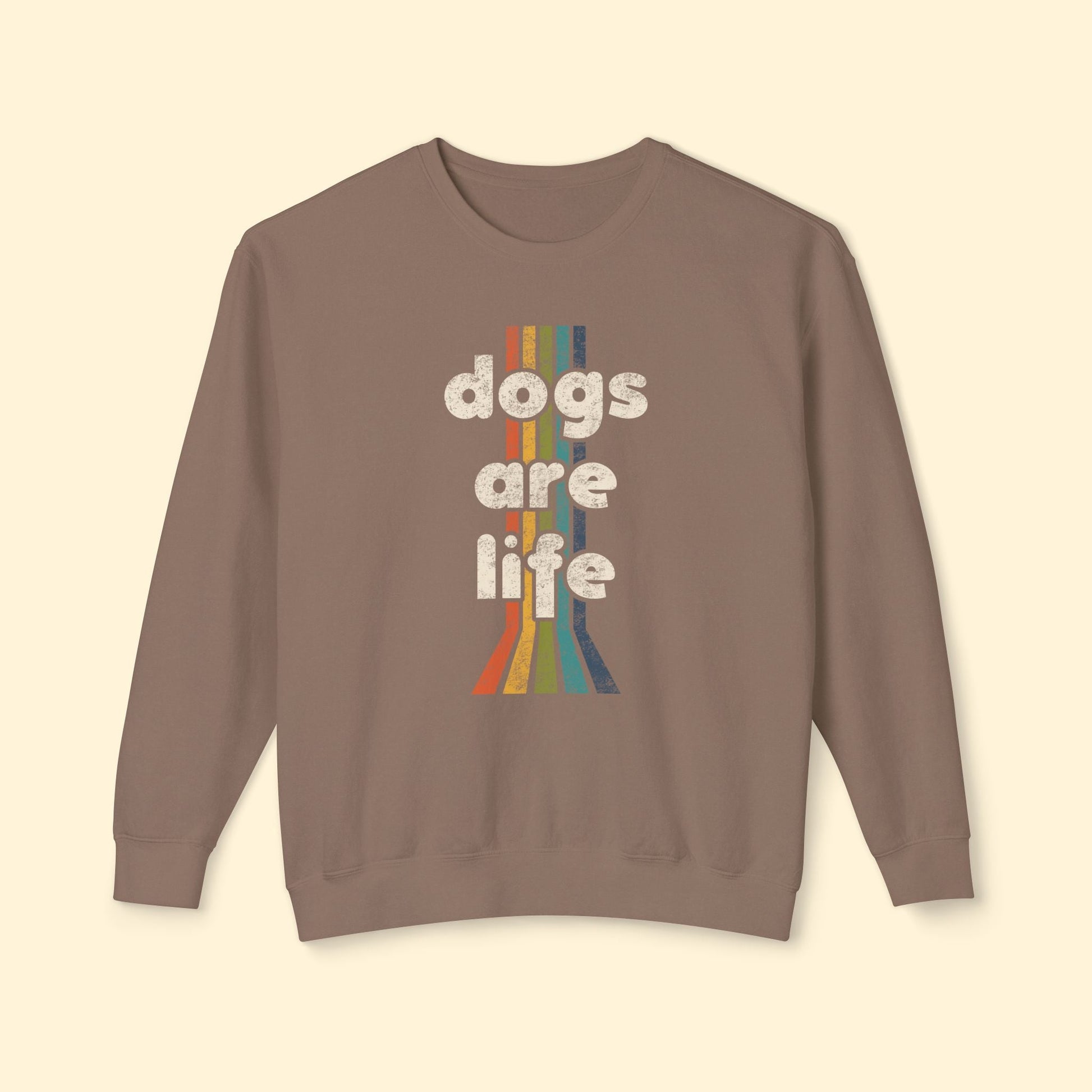 Dogs Are Life | Lightweight Comfort Colors Crewneck Sweatshirt - Detezi Designs - 13639525679116732880