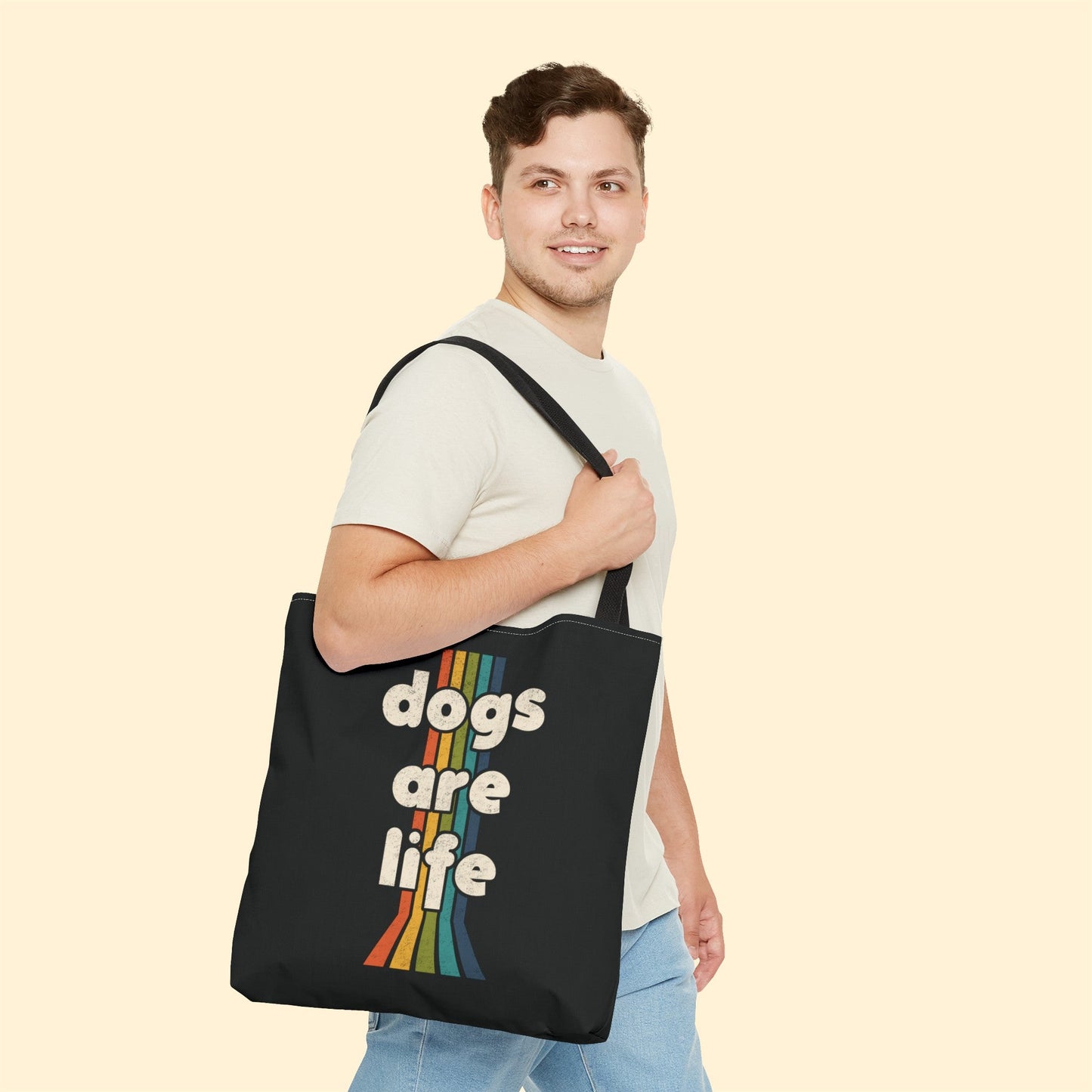 Dogs Are Life | Tote Bag - Detezi Designs-17395602323386269048