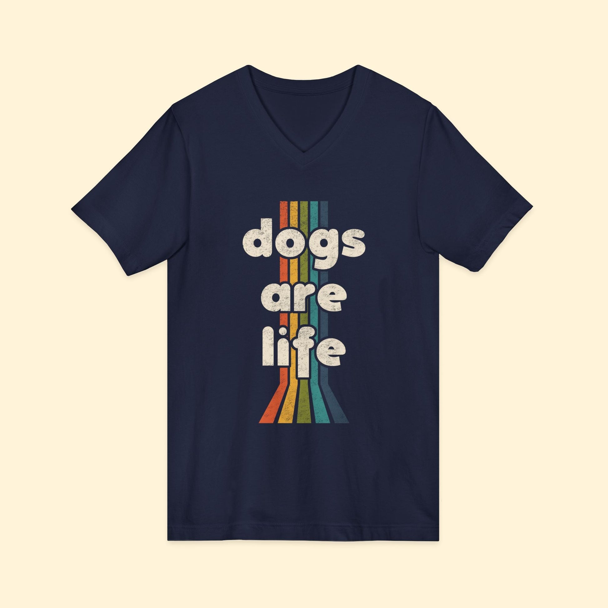 Dogs Are Life | Unisex V - Neck Tee - Detezi Designs - 10374288633258321795