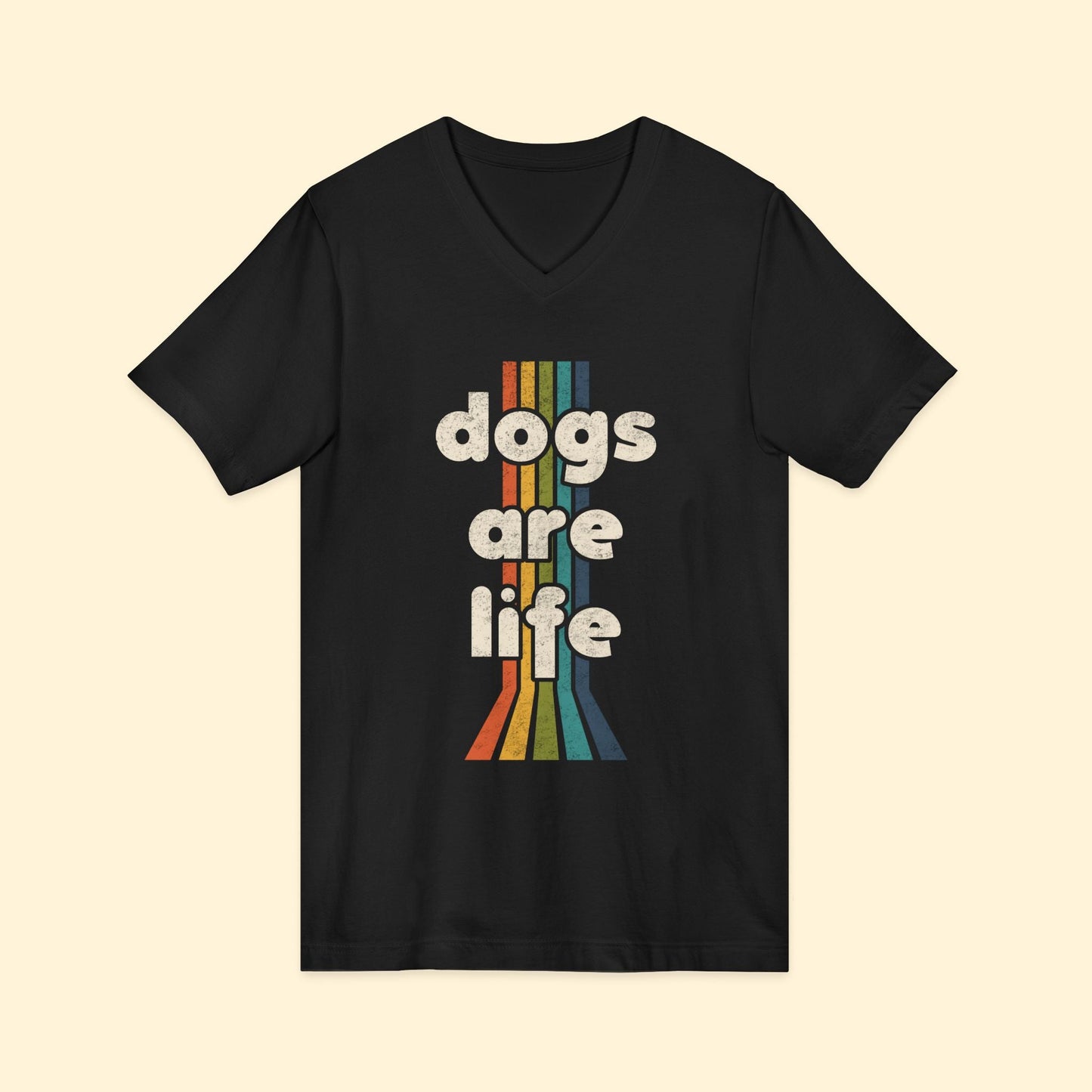 Dogs Are Life | Unisex V - Neck Tee - Detezi Designs - 16674270441546563266