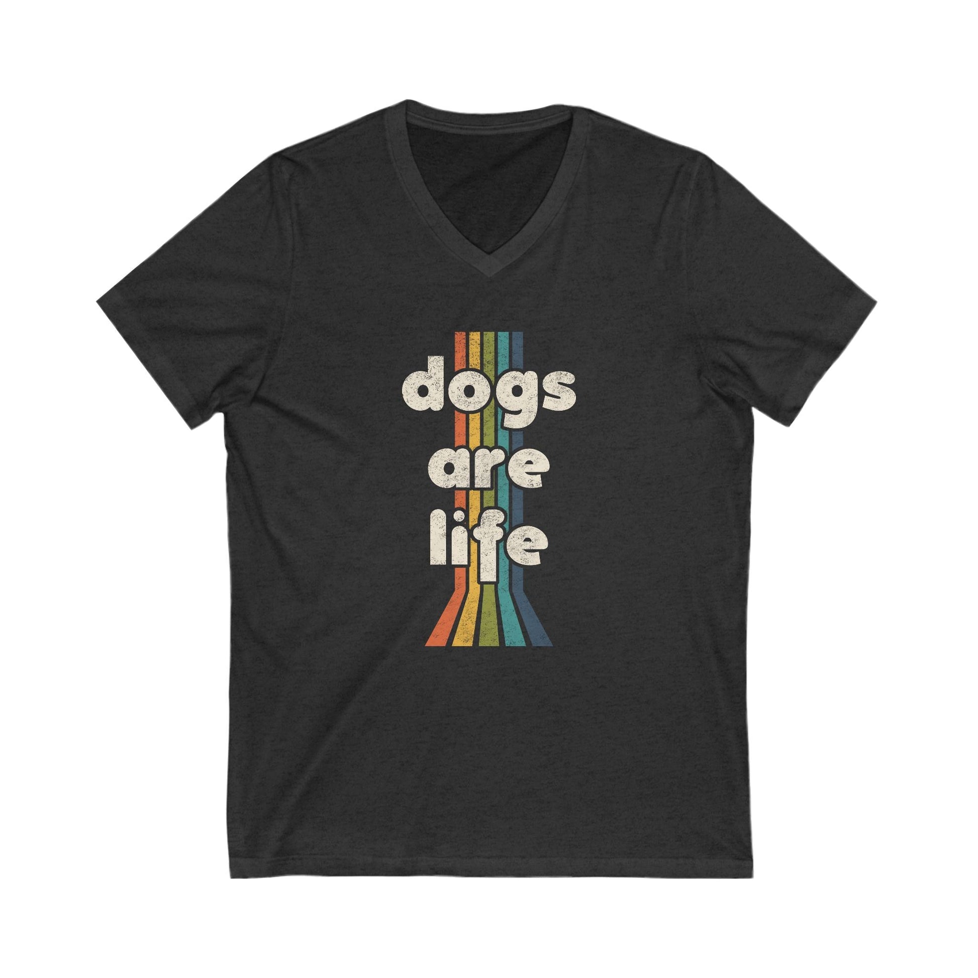 Dogs Are Life | Unisex V - Neck Tee - Detezi Designs - 19310551495945435214