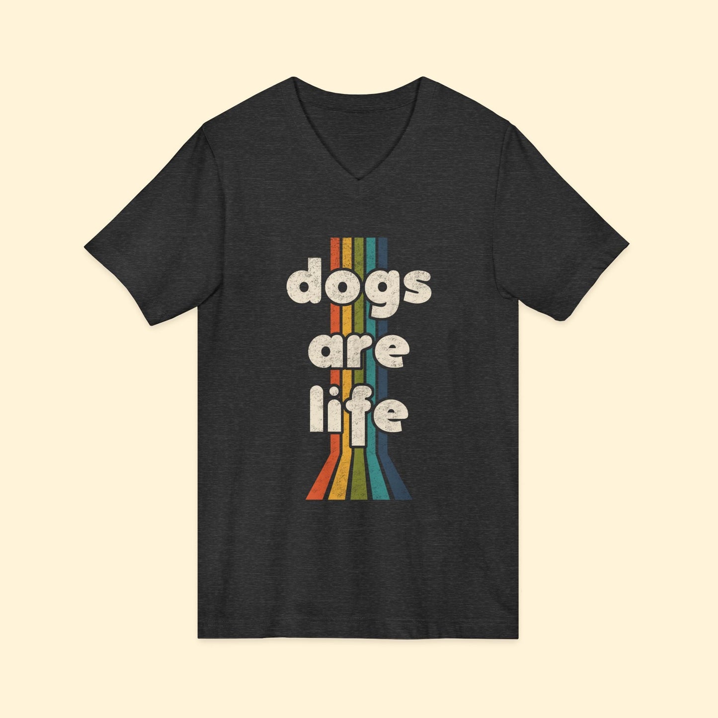 Dogs Are Life | Unisex V - Neck Tee - Detezi Designs - 19310551495945435214