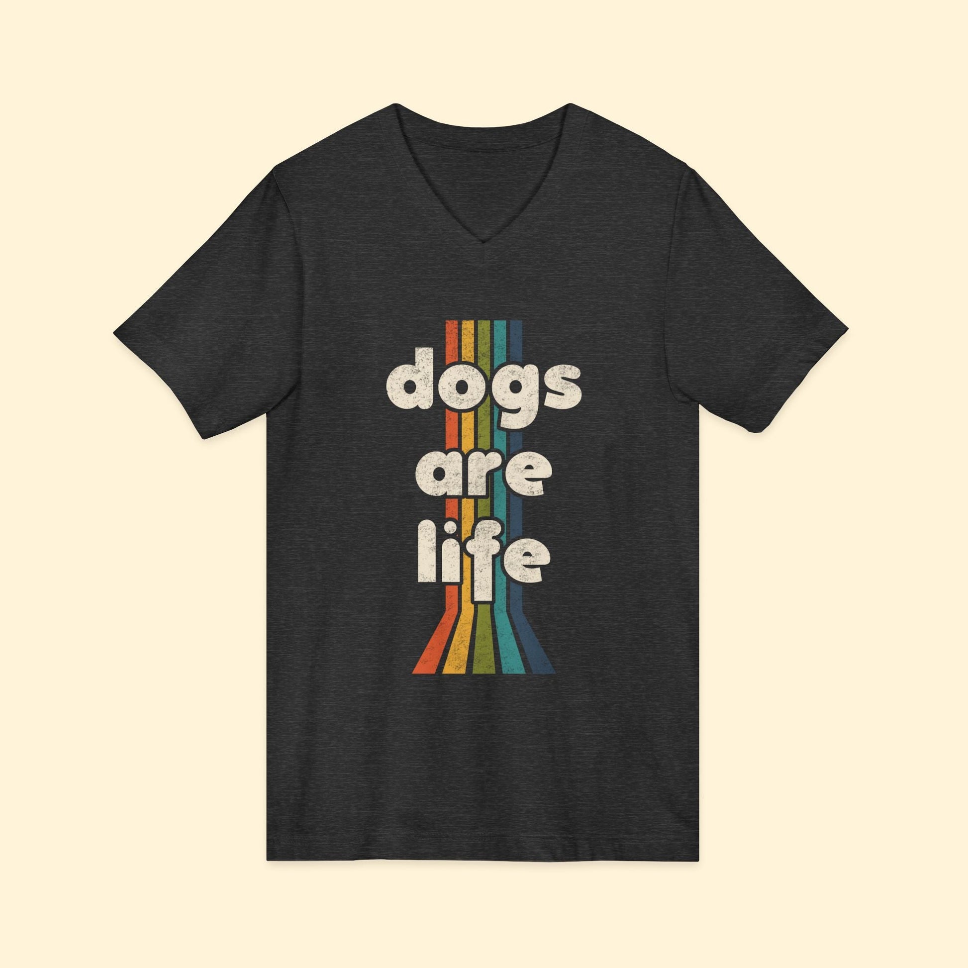 Dogs Are Life | Unisex V - Neck Tee - Detezi Designs - 19310551495945435214