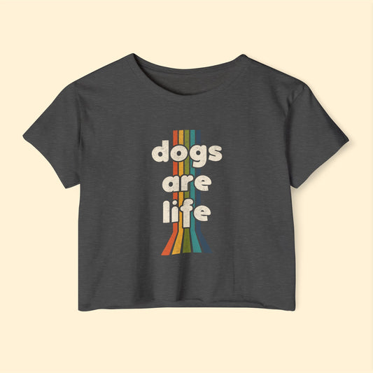 Dogs Are Life | Women's Festival Crop Top - Detezi Designs-14765197300768896052