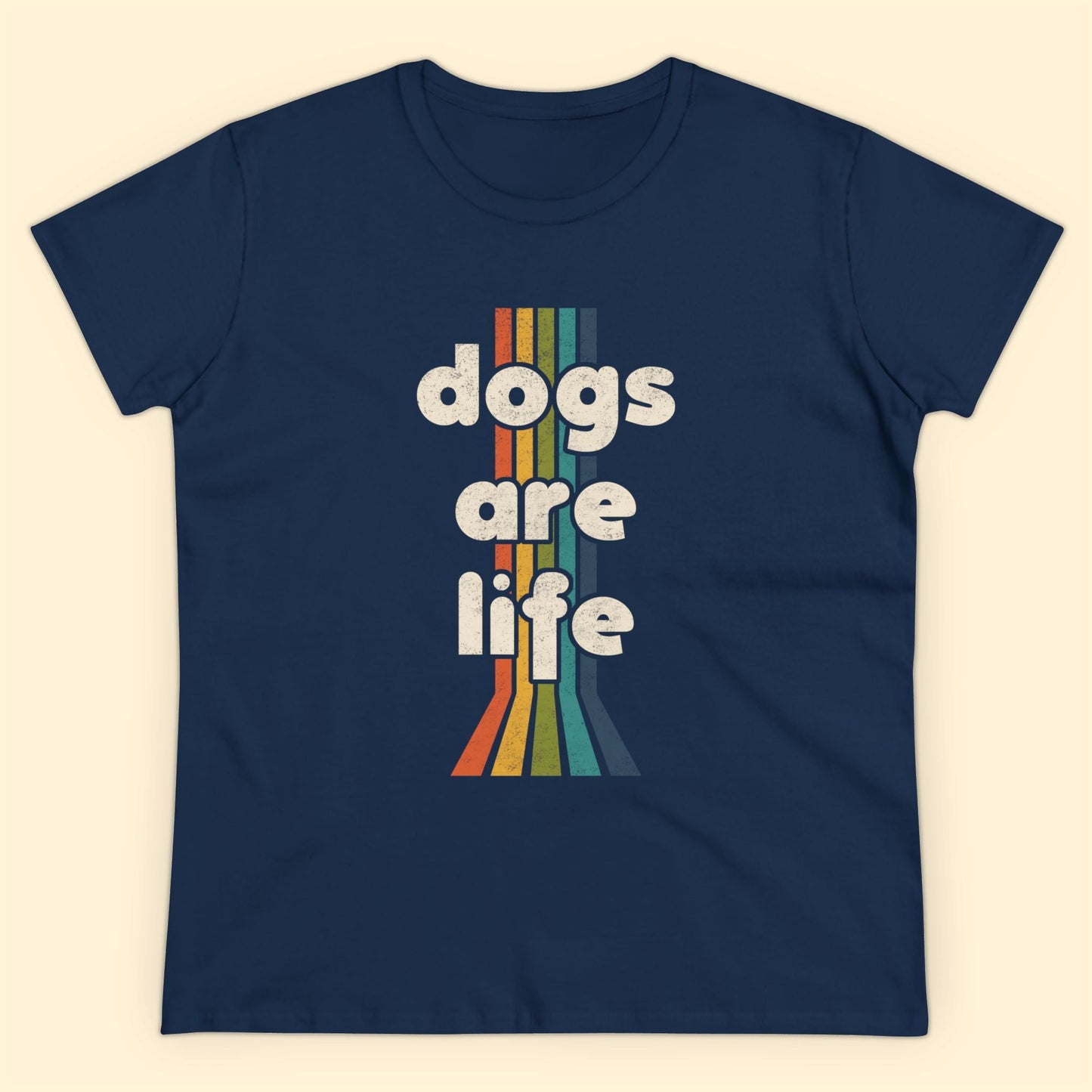 Dogs Are Life | Women's Midweight Cotton Tee - Detezi Designs - 12135820993346553037