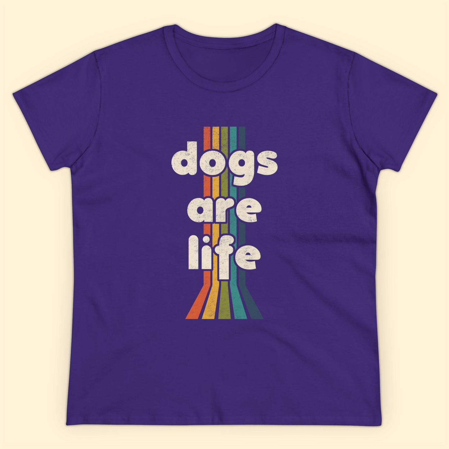 Dogs Are Life | Women's Midweight Cotton Tee - Detezi Designs - 72158121399011760108