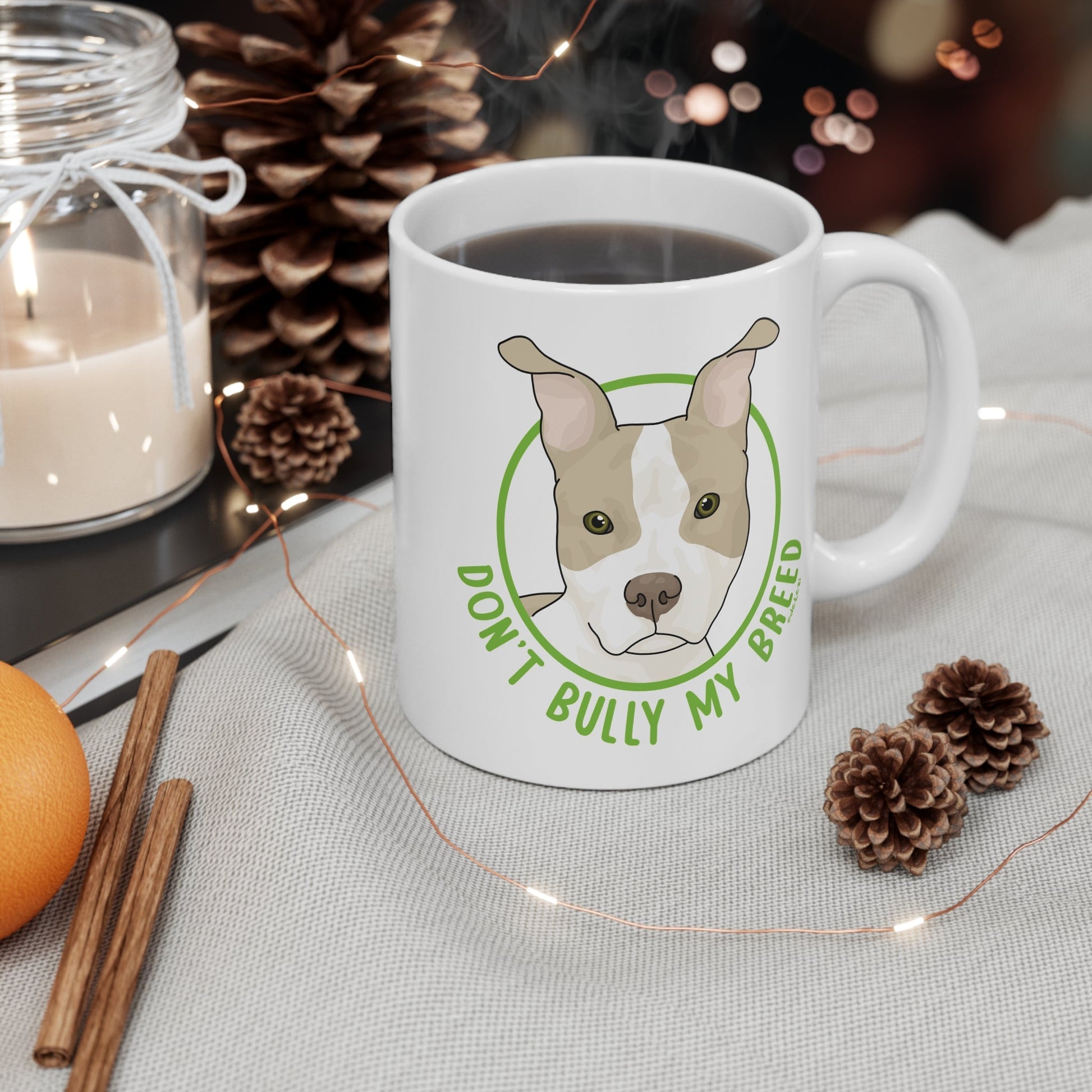 Don't Bully My Breed | Bunny Ears | 11oz Mug - Detezi Designs - 33655150241809630117