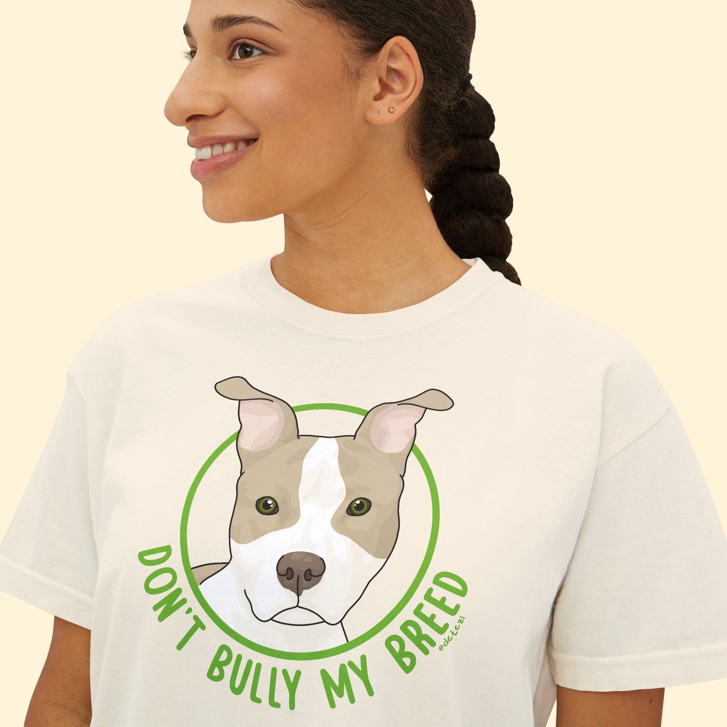 Don't Bully My Breed | Bunny Ears | Comfort Colors Boxy Tee - Detezi Designs - 24366827107487981652