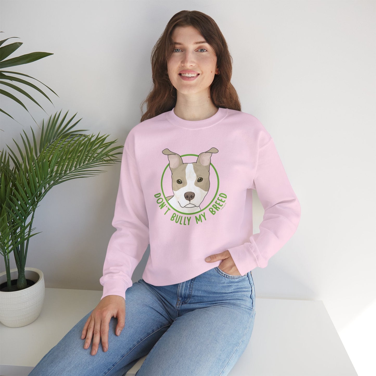 Don't Bully My Breed | Bunny Ears | Crewneck Sweatshirt - Detezi Designs - 24534045214460882654