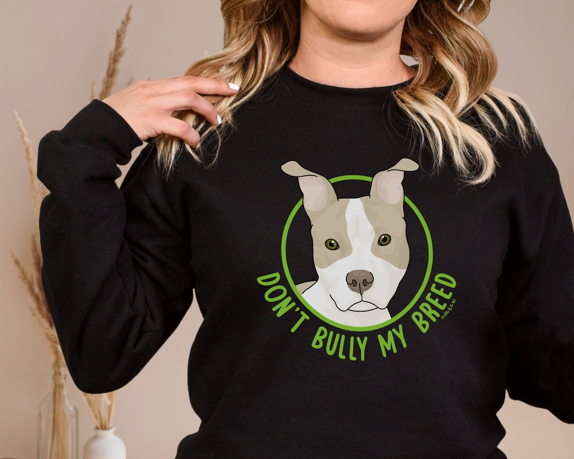 Don't Bully My Breed | Bunny Ears | Crewneck Sweatshirt - Detezi Designs - 24534045214460882654