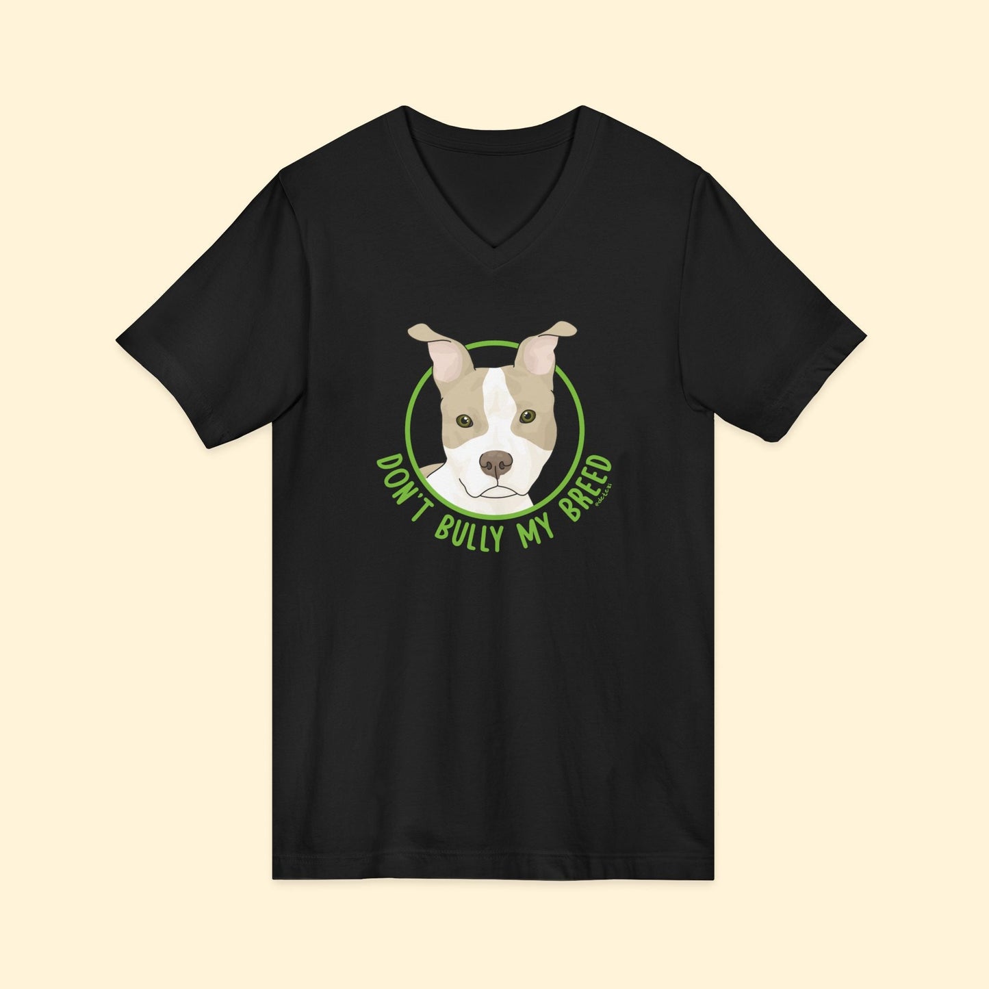 Don't Bully My Breed | Bunny Ears | Unisex V - Neck Tee - Detezi Designs - 10705903281980296280