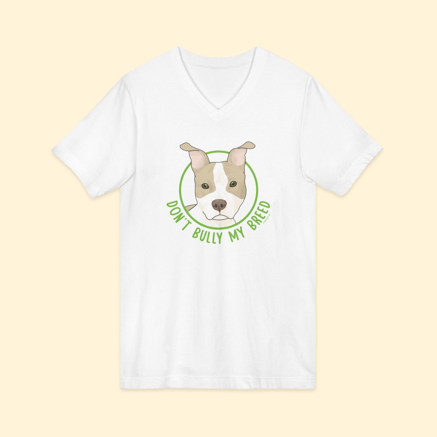 Don't Bully My Breed | Bunny Ears | Unisex V - Neck Tee - Detezi Designs - 27213244788270555706
