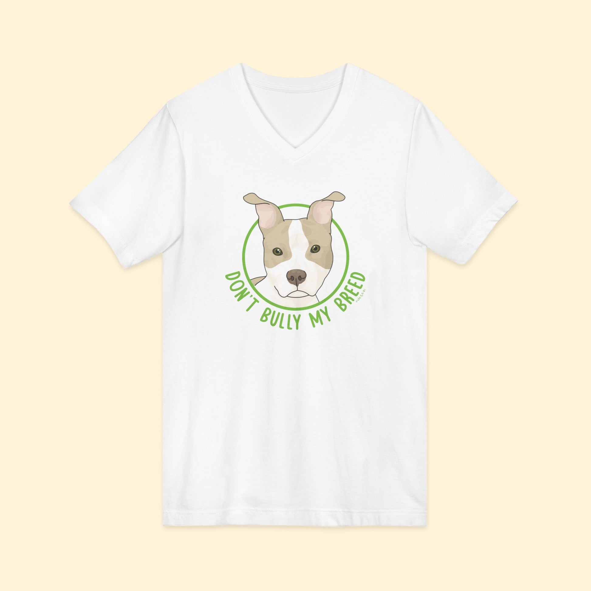 Don't Bully My Breed | Bunny Ears | Unisex V - Neck Tee - Detezi Designs - 27213244788270555706