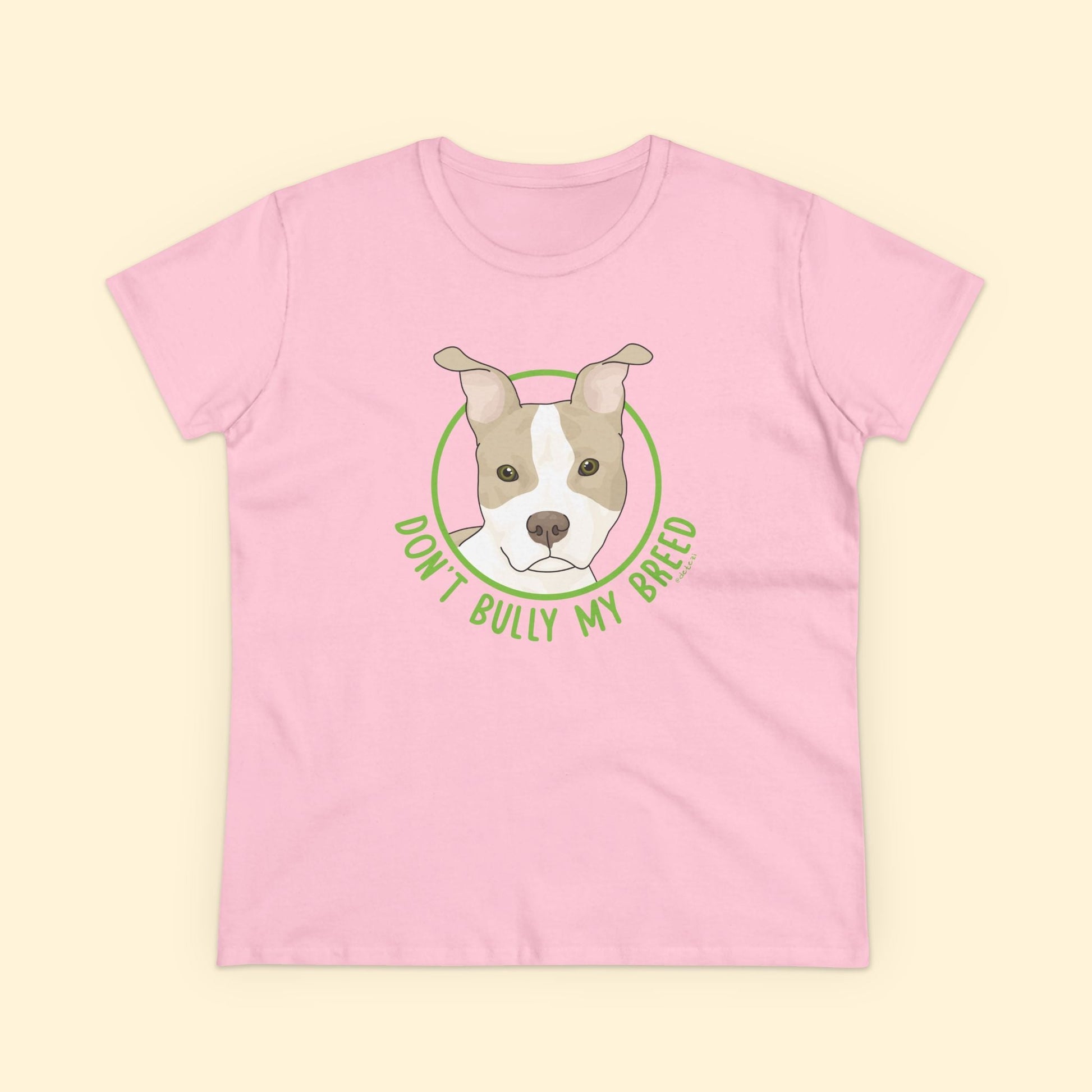 Don't Bully My Breed | Bunny Ears | Women's Midweight Cotton Tee - Detezi Designs - 19318203290308483661
