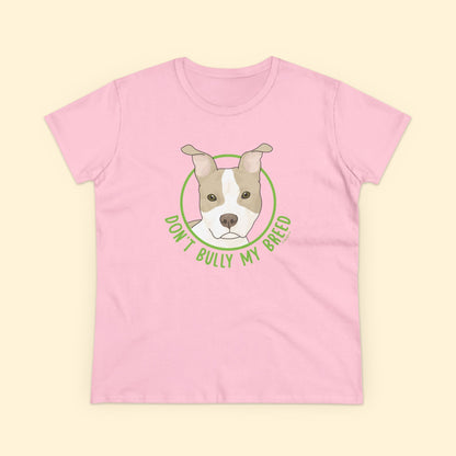 Don't Bully My Breed | Bunny Ears | Women's Midweight Cotton Tee - Detezi Designs - 19318203290308483661