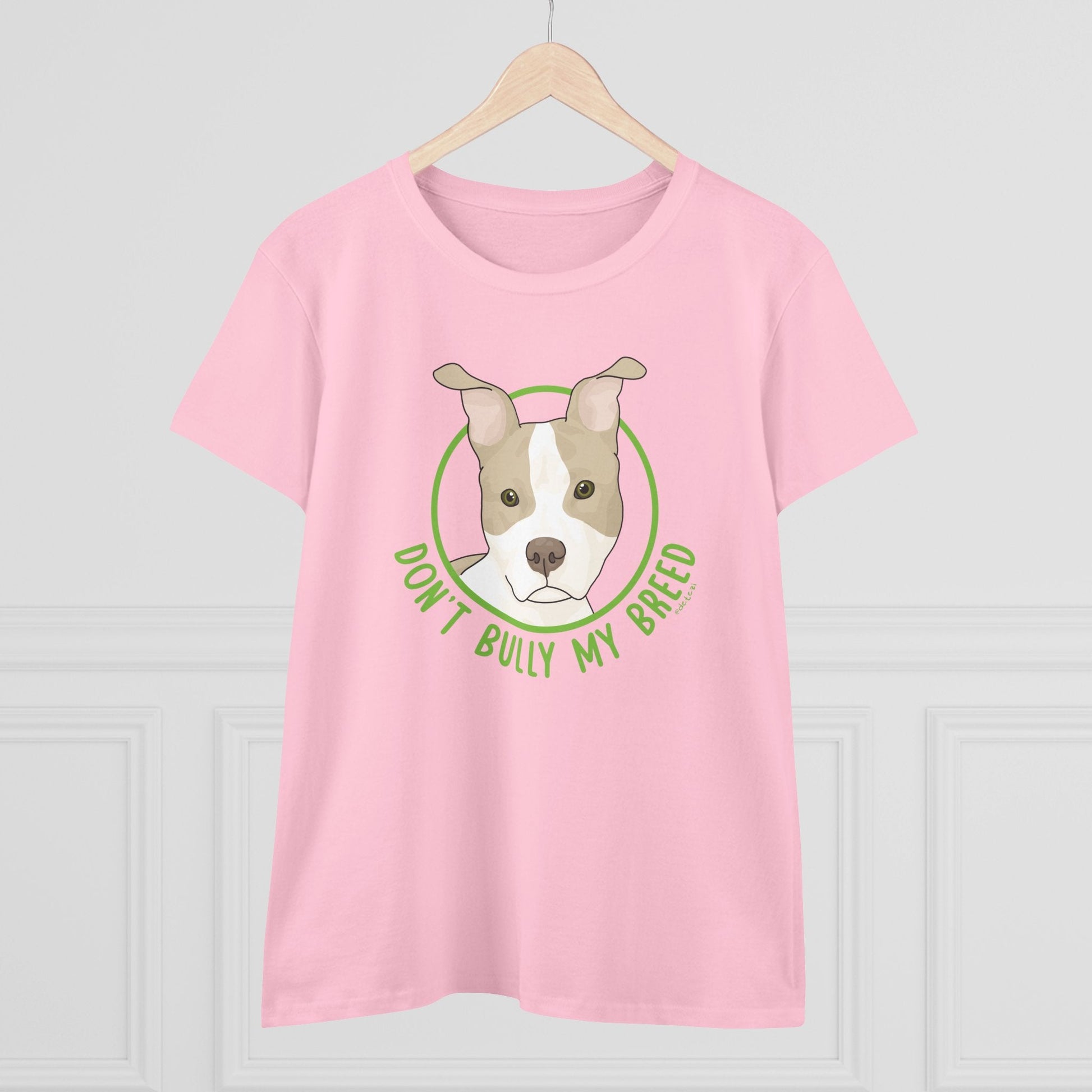 Don't Bully My Breed | Bunny Ears | Women's Midweight Cotton Tee - Detezi Designs - 25715576161787632077