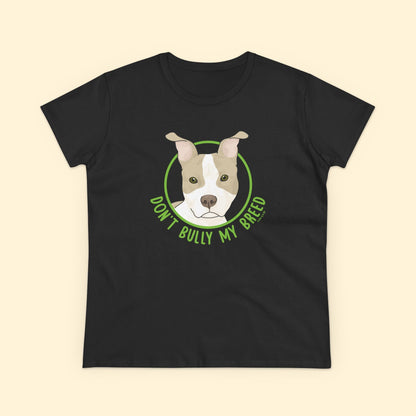 Don't Bully My Breed | Bunny Ears | Women's Midweight Cotton Tee - Detezi Designs - 25715576161787632077