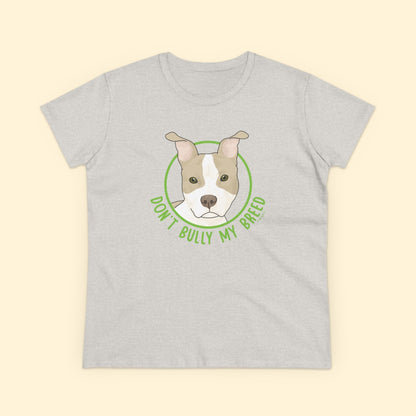 Don't Bully My Breed | Bunny Ears | Women's Midweight Cotton Tee - Detezi Designs - 29118210763077125726