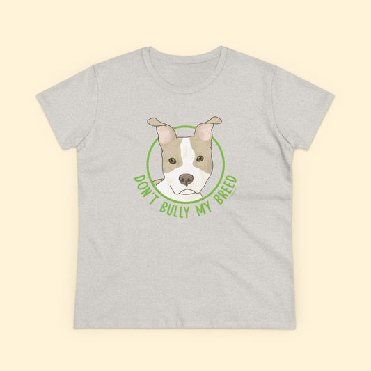 Don't Bully My Breed | Bunny Ears | Women's Midweight Cotton Tee - Detezi Designs - 29118210763077125726