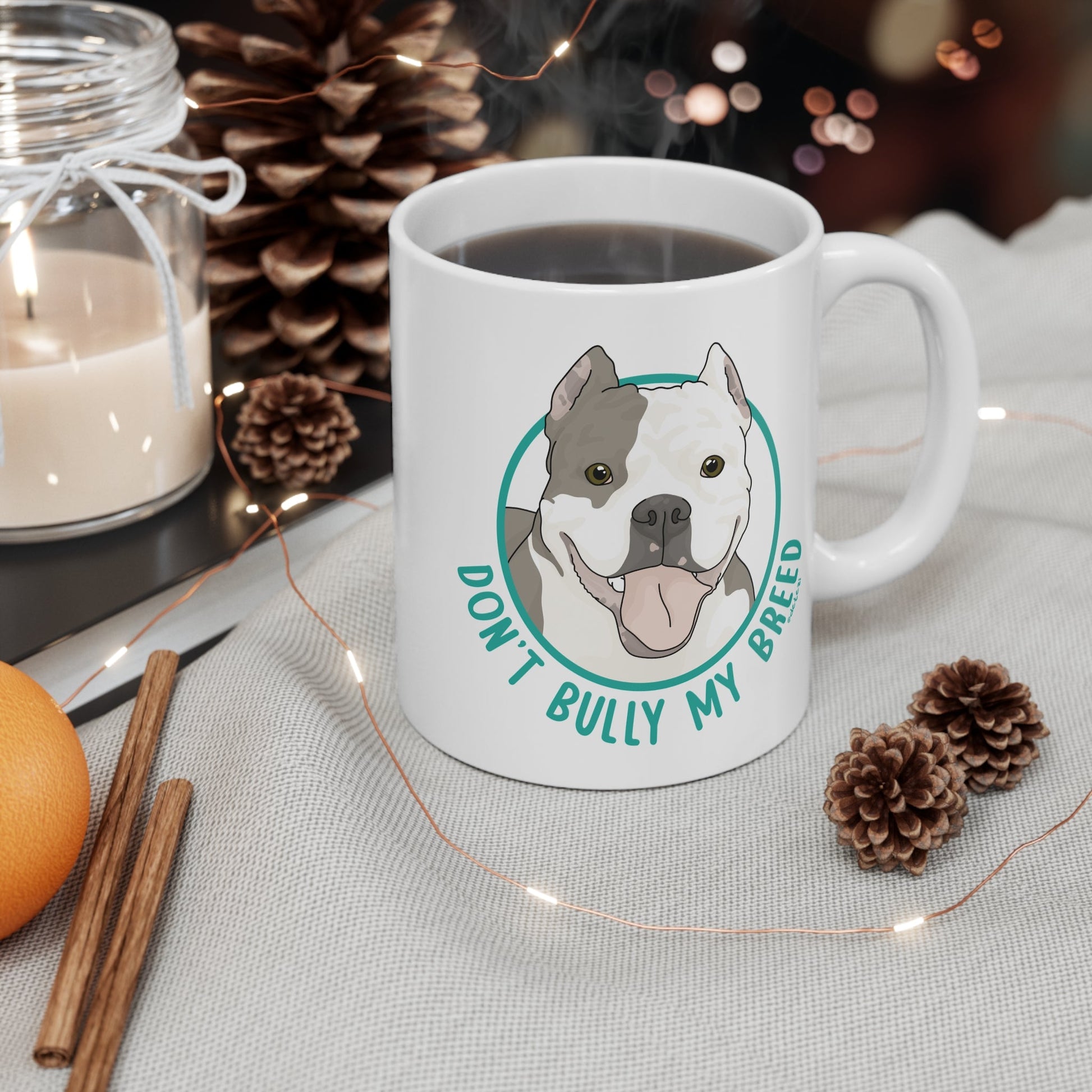 Don't Bully My Breed | Cropped Ears | 11oz Mug - Detezi Designs - 68994738474056810687