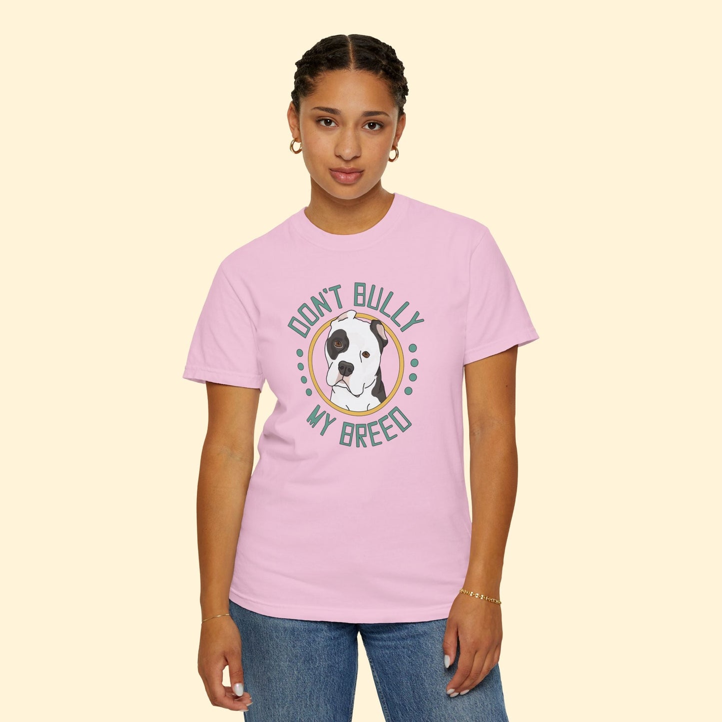 Don't Bully My Breed | Cropped Ears | Comfort Colors Unisex T-shirt - Detezi Designs - 11486298230164622859