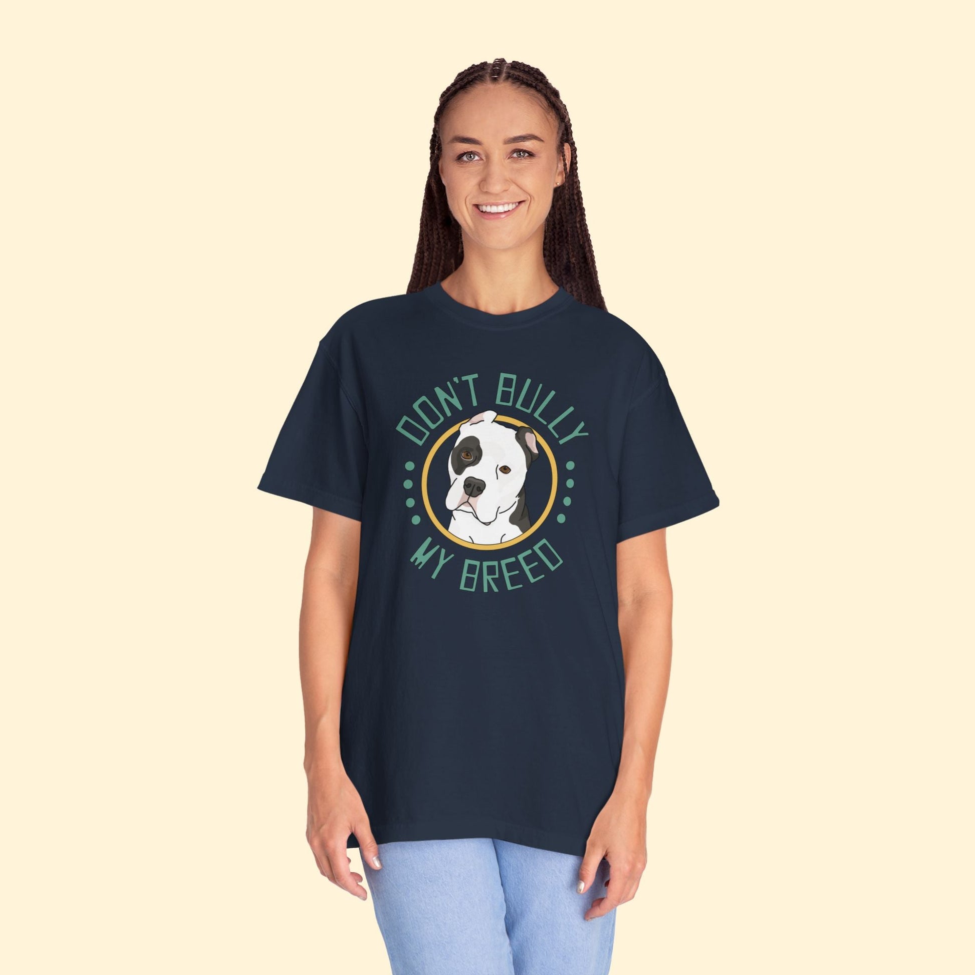 Don't Bully My Breed | Cropped Ears | Comfort Colors Unisex T-shirt - Detezi Designs - 16432268065036480901