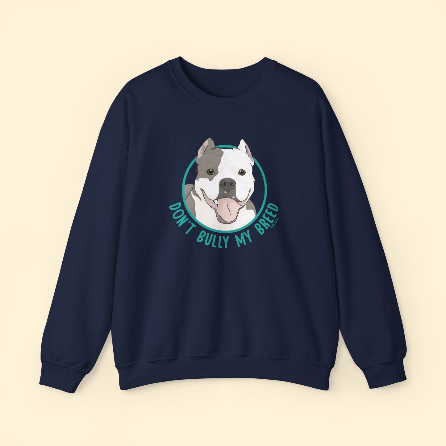 Don't Bully My Breed | Cropped Ears | Crewneck Sweatshirt - Detezi Designs - 22431758112657801931
