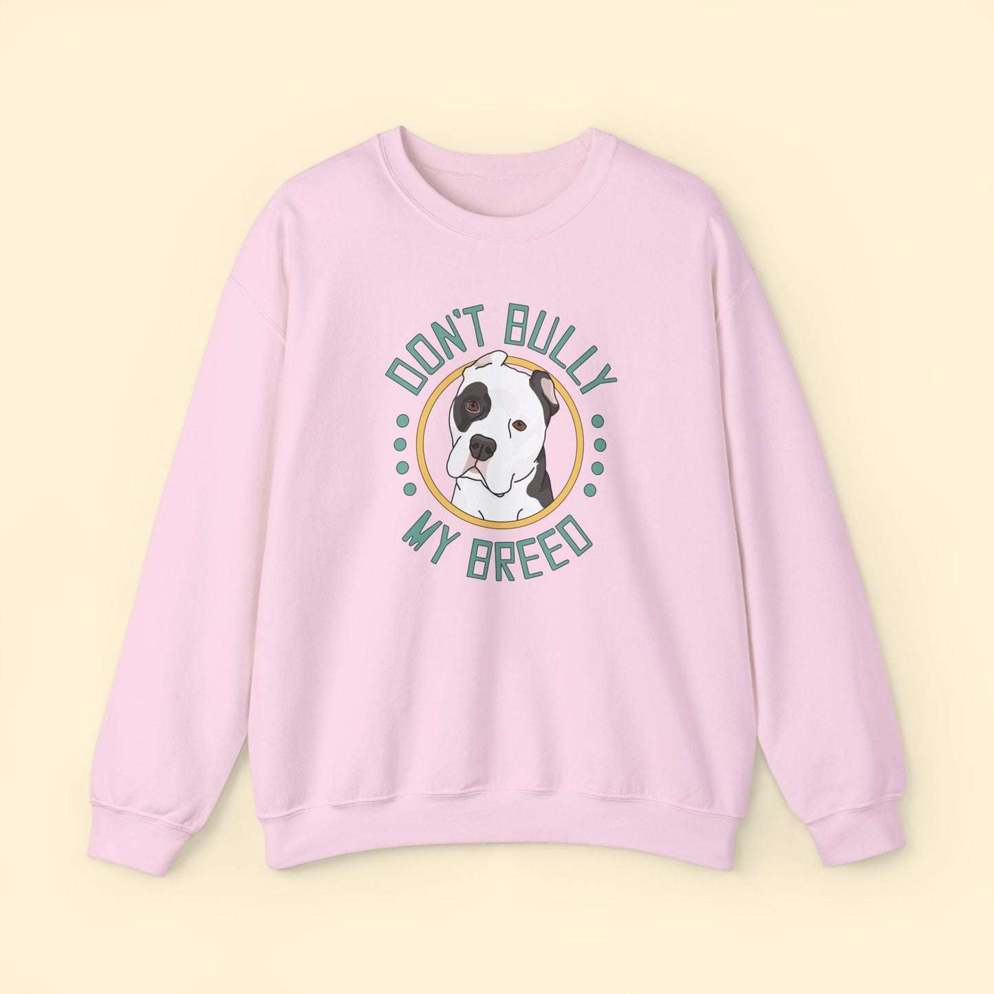 Don't Bully My Breed | Cropped Ears | Crewneck Sweatshirt - Detezi Designs - 25345641145373499432