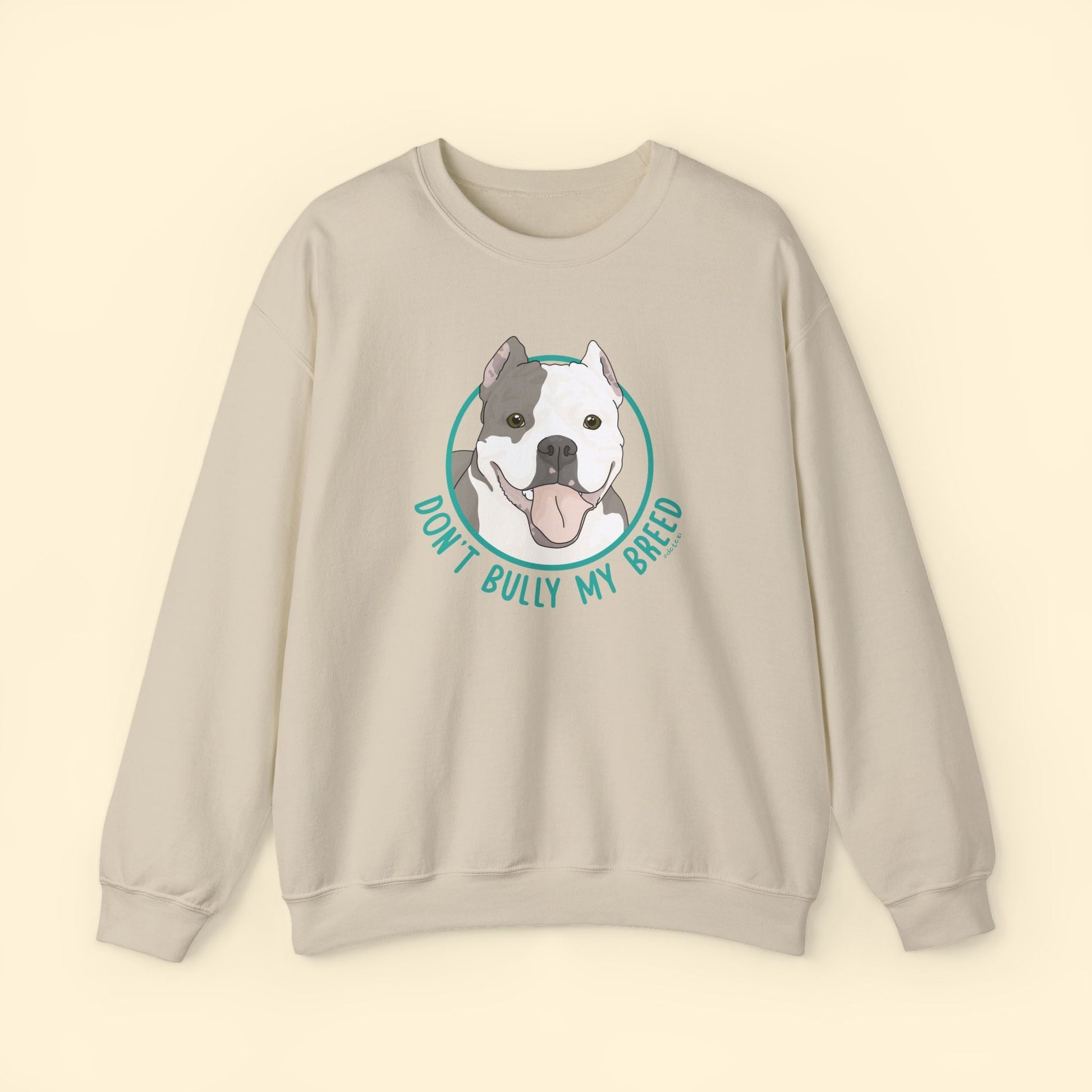 Don't Bully My Breed | Cropped Ears | Crewneck Sweatshirt - Detezi Designs - 33922851554541211761