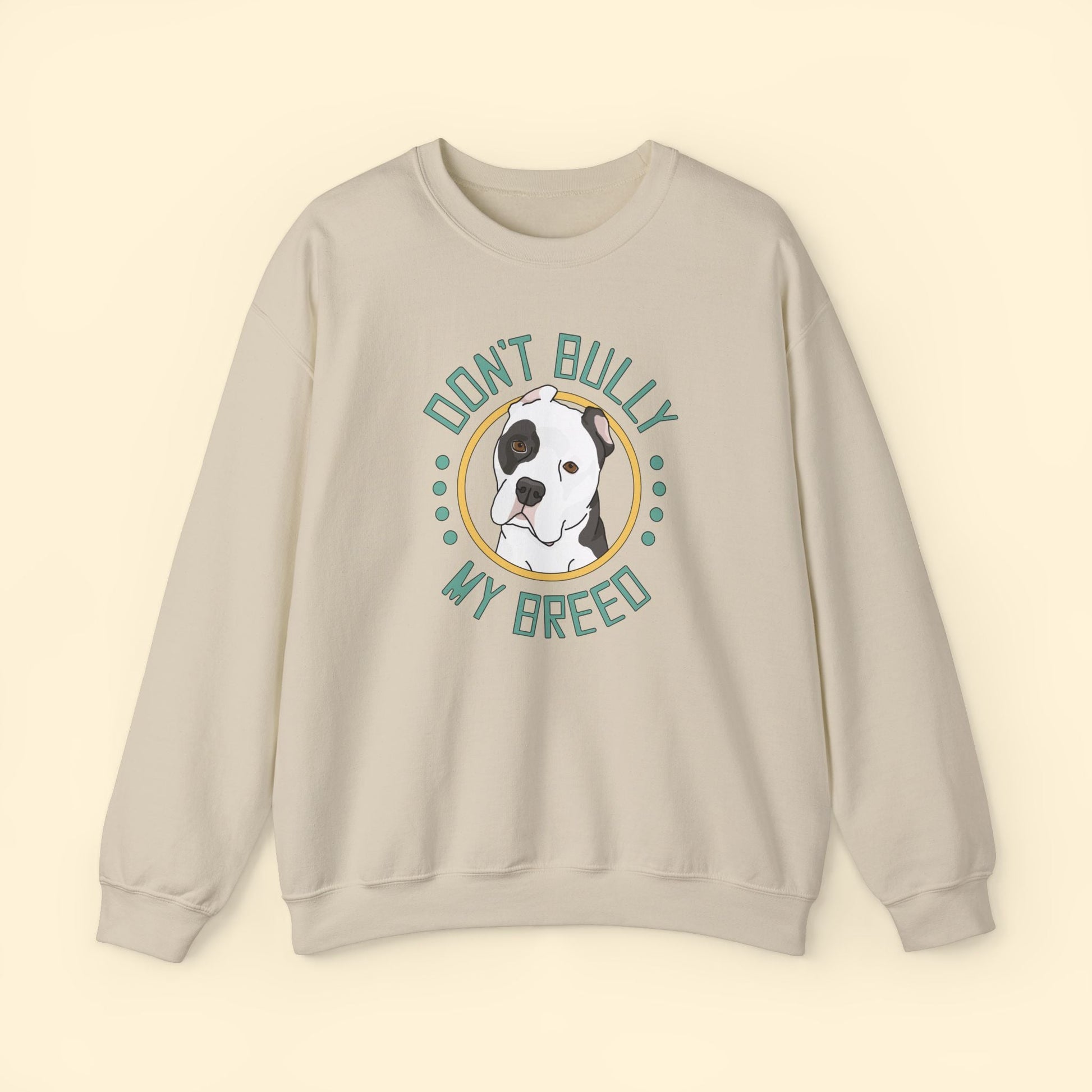 Don't Bully My Breed | Cropped Ears | Crewneck Sweatshirt - Detezi Designs - 44389521704767216680