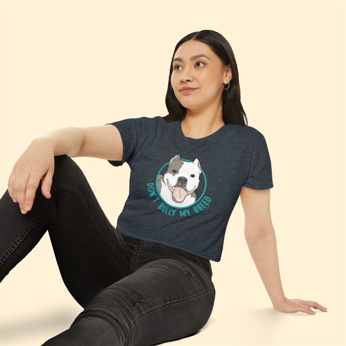 Don't Bully My Breed | Cropped Ears | Festival Crop Top - Detezi Designs - 12404924719856664248