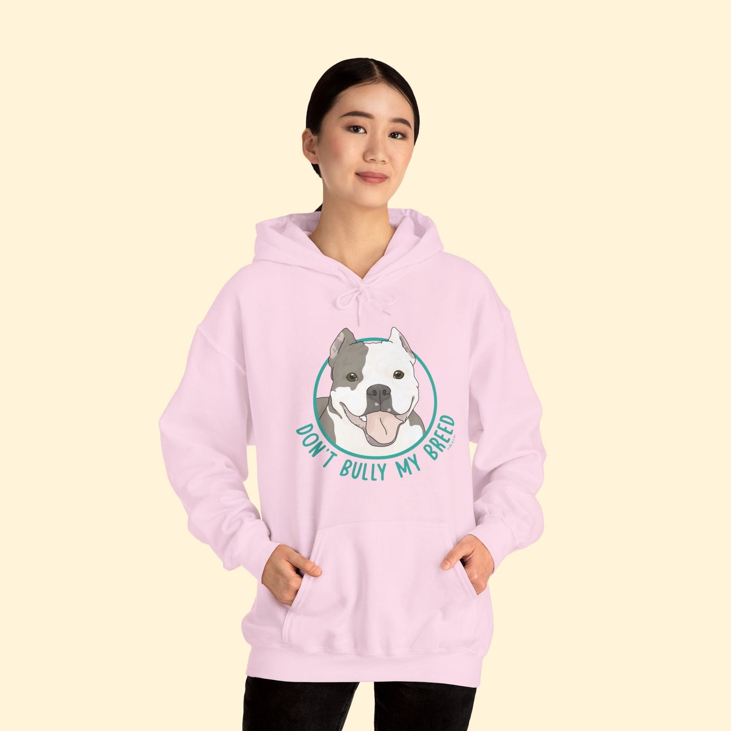 Don't Bully My Breed | Cropped Ears | Hooded Sweatshirt - Detezi Designs - 27366377102190062472