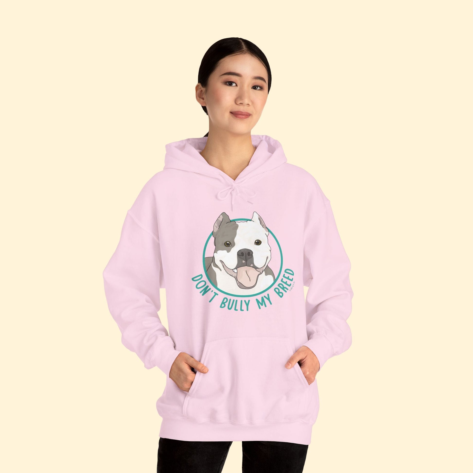 Don't Bully My Breed | Cropped Ears | Hooded Sweatshirt - Detezi Designs - 27366377102190062472