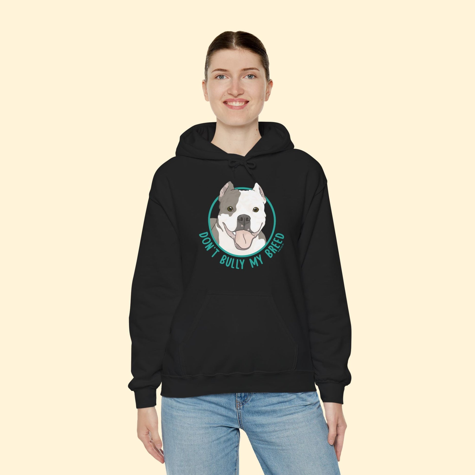 Don't Bully My Breed | Cropped Ears | Hooded Sweatshirt - Detezi Designs - 27366377102190062472