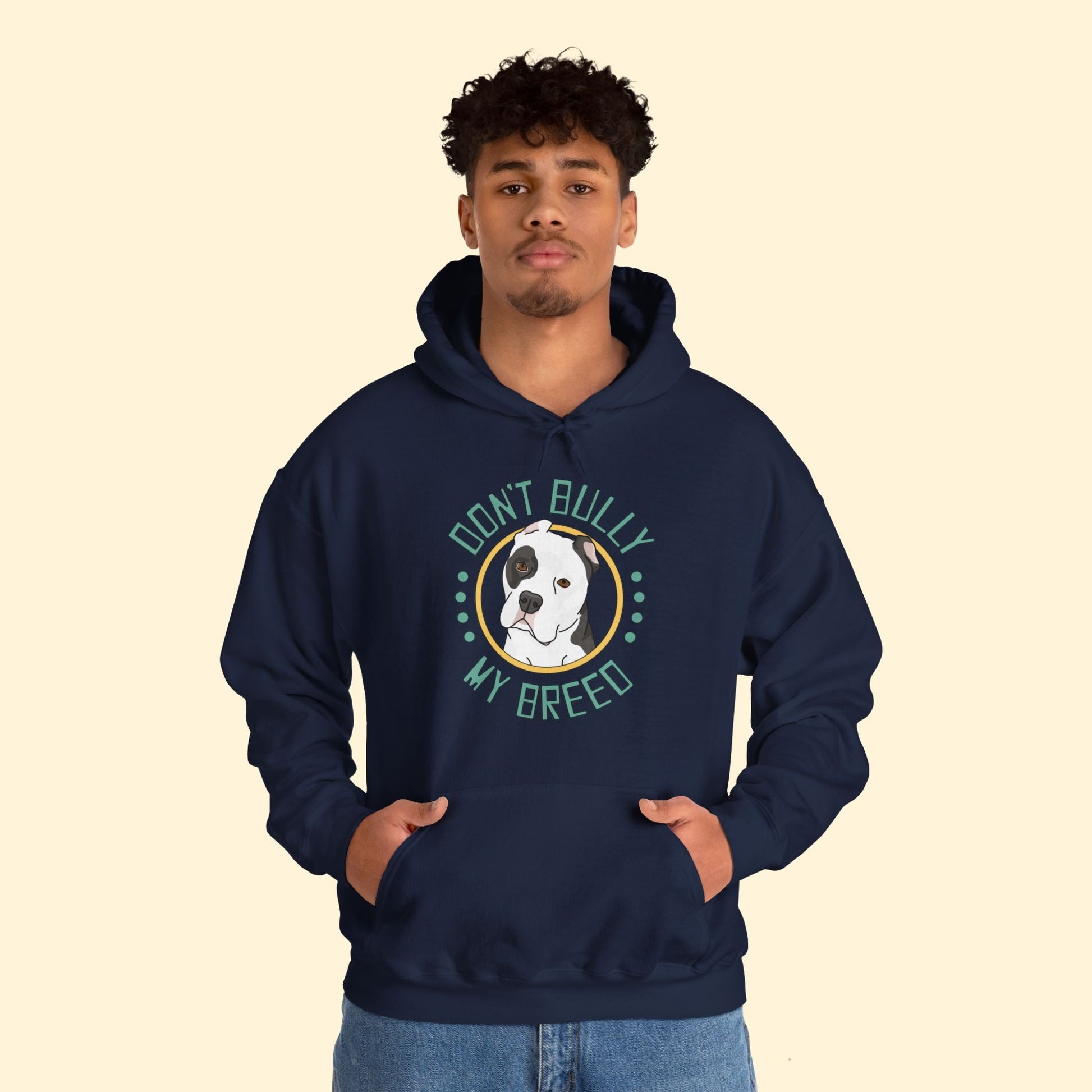 Don't Bully My Breed | Cropped Ears | Hooded Sweatshirt - Detezi Designs - 75893816775067169421