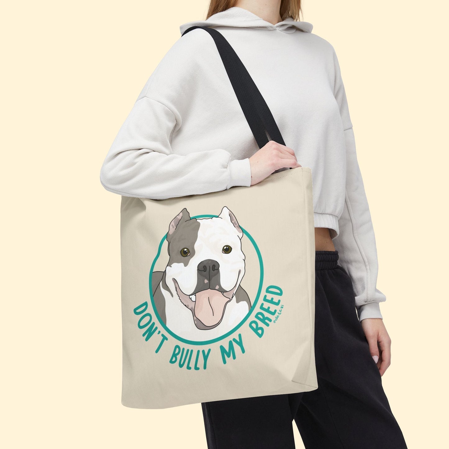 Don't Bully My Breed | Cropped Ears | Tote Bag - Detezi Designs - 23045485284808676719