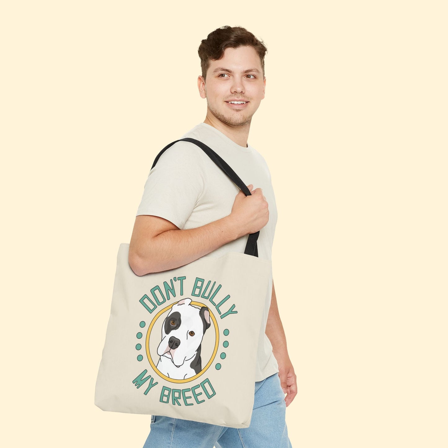 Don't Bully My Breed | Cropped Ears | Tote Bag - Detezi Designs - 26013284353716287052